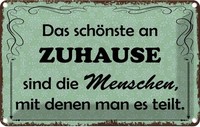 Blechschild 12X18 Cm Das SchöNste An Zuhause Sind Geschenk Spruch Zitat Deko Ges