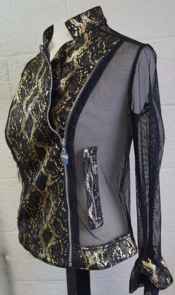 New! Alberto Makali Mixed  Lace Jacket Sz S - Image 3 of 4