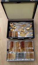 Besteckkoffer Solingen 18/10 23 Karat vergoldet neu 72teilig