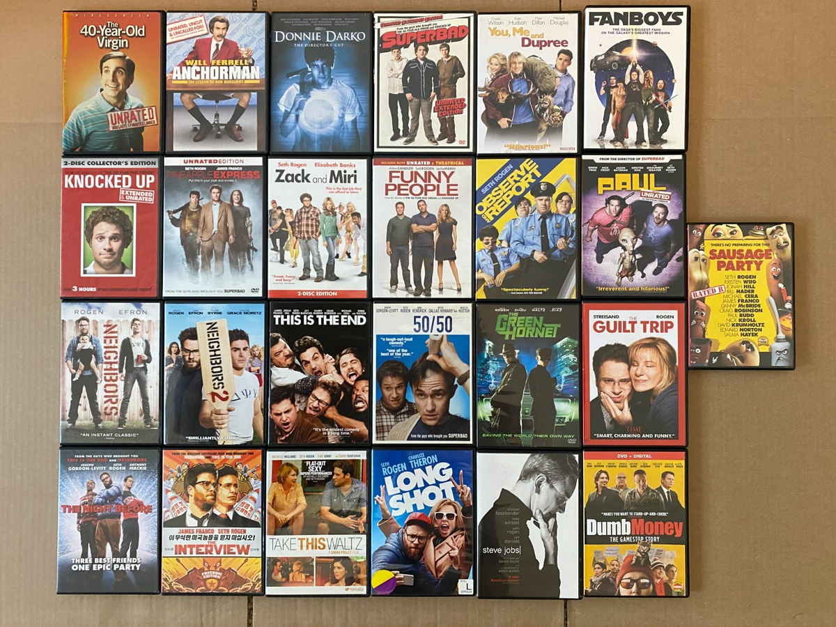 SETH ROGEN DVD COLLECTION-25 Movies + Freaks & Geeks! Steve Carell
