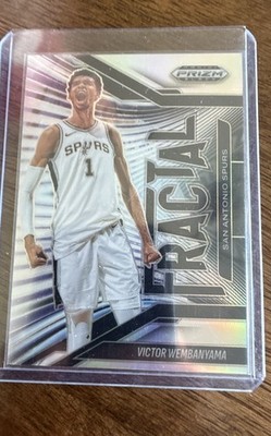2024-25 Panini Prizm Black - Fractal Victor Wembanyama #10 Silver Prizm