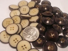 New natural/Dark Brown genuine Corozo buttons Tugua nut 13/16= 20mm  #U41