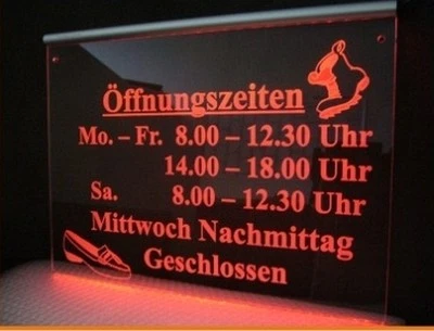 Firmenschild individuell n. Wunsch Datei Bild Foto Patches Logo auf LED Schild - Bild 1 von 4