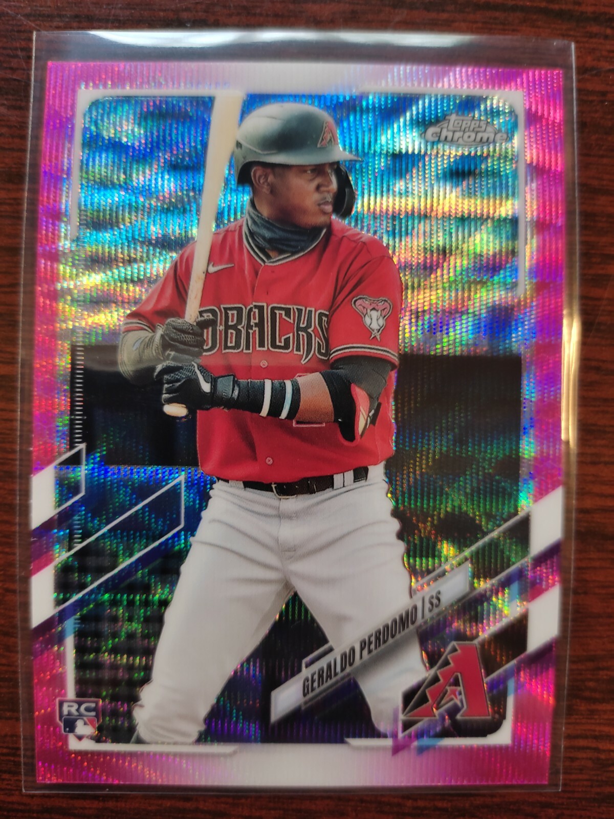 2021 Topps Chrome Update Geraldo Perdomo Rookie RC #USC66 Pink Wave Refractor📈