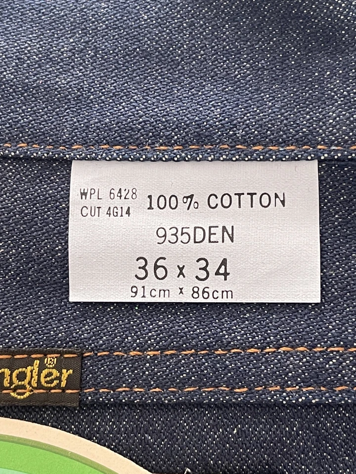 70s VTG Wrangler NOS Denim Jeans USA 36 X 34 Deadstock Cowboy 60s No Fault - Image 3 of 4