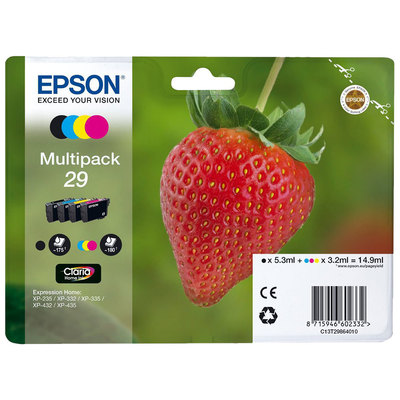 OEM Original EPSON 29 STRAWBERRY Combo Multipack T2986 XP 235 332 335 432 435 UK