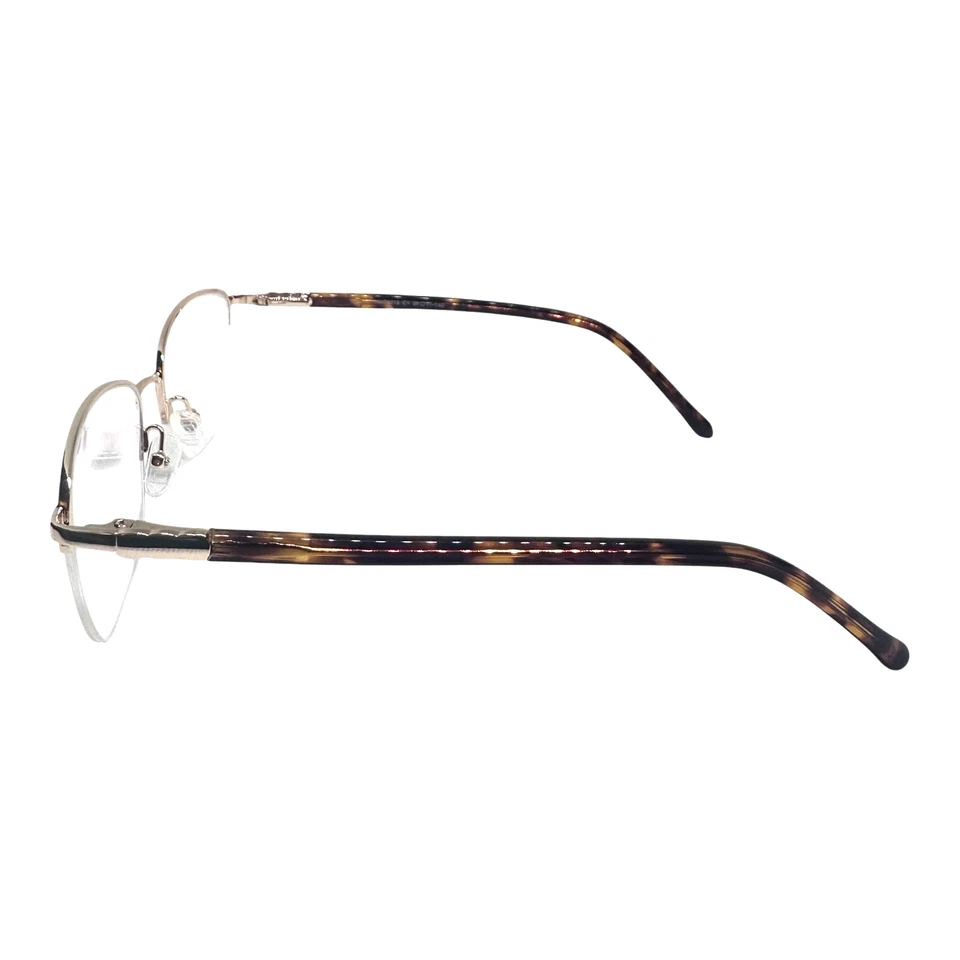 Anteojos para Mujer Cuadrados Dorados Metal Habana 51-17-140 Flex Ligeros Elegantes Foto 3 de 4
