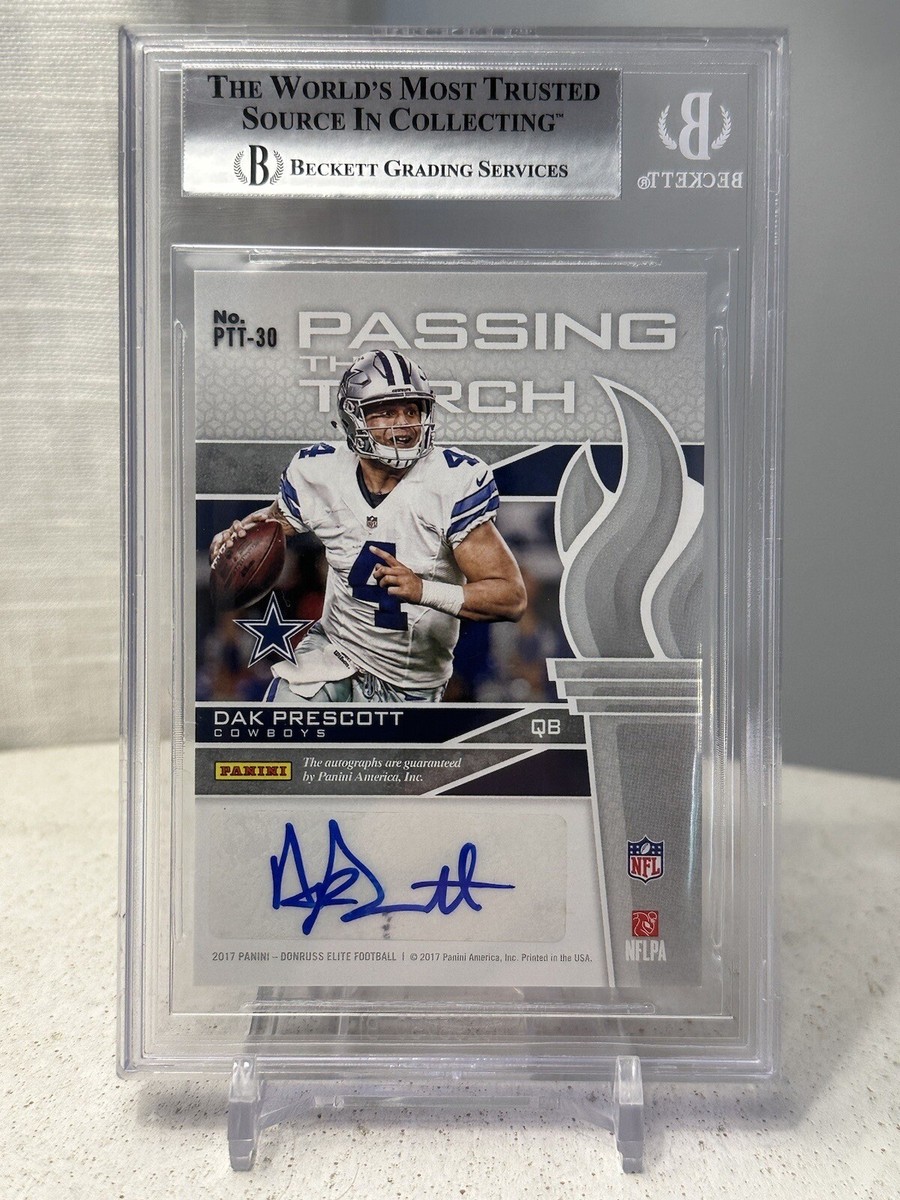 2017 Elite Passing The Torch Dual Signatures Tony Romo Dak Prescott /5 BGS