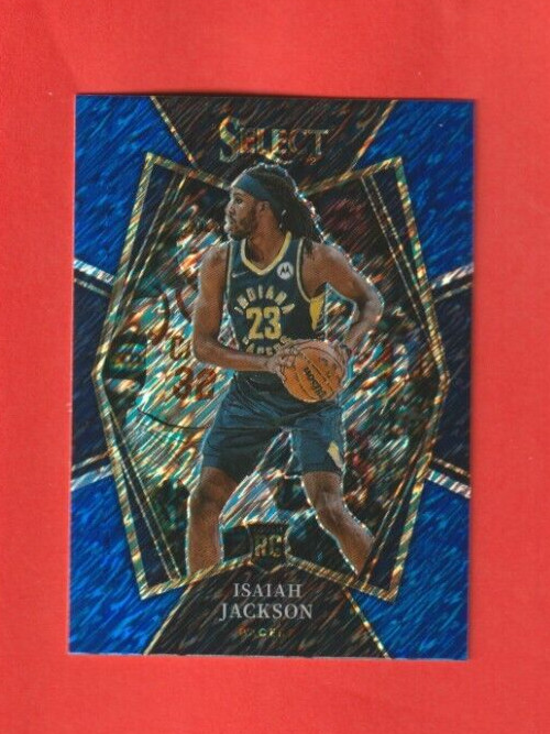 2021-22 Panini Select BLUE SHIMMER PRIZM # 150 Isaiah Jackson INDIANA PACERS RC