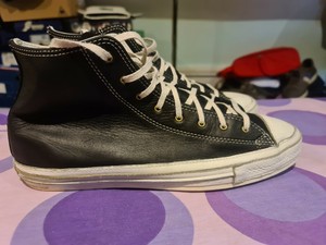 converse all star high tops black leather