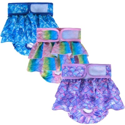 Pet Underwear Diaper Sea-maid Girl Dog Nappies Pants Adjustable Suspener