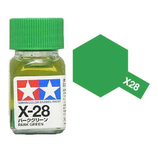 TAMIYA ENAMEL PAINT 80028 X-28 PARK GREEN 10ml | eBay