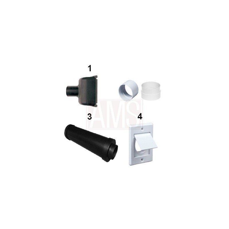 Kit de rejet d'air UNELVENT SAPHIR évacuation murale cuisine