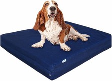 Heavy Duty Gel Memory Foam Dog Waterproof Pet Bed and Denim Cover Large 41x27x4