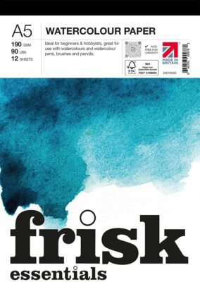 Frisk Essentials Aquarell-Papierblock - 190 g/m2 - wählen Sie entweder A5 oder A4 oder A3
