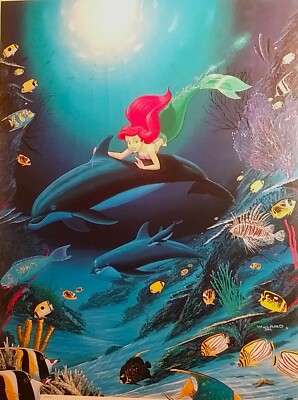 WYLAND LITTLE MERMAID ARIEL DISNEY 1995 S/N LTD. ED. #893 LITHO