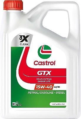 CASTROL SAE 15W40 Engine Oil 4 Litres Mineral ACEA A3/B4 API Gasoline SP 15F628