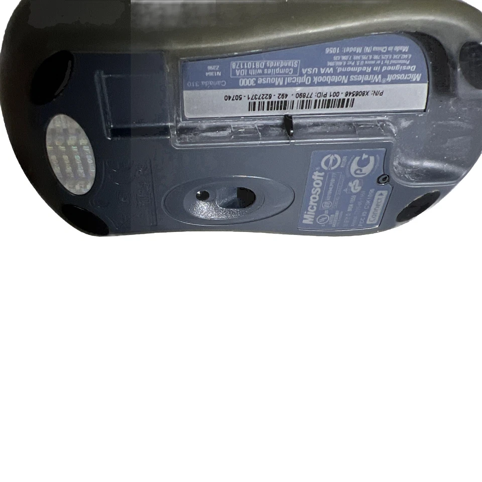 Microsoft Wireless Notebook Optical Mouse 3000 MSK-1056 & USB Receiver. - Image 3 of 4