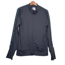 Rodan + Fields Women's Size Large Grey Nylon Spandex Full Zip Athletic Jacket