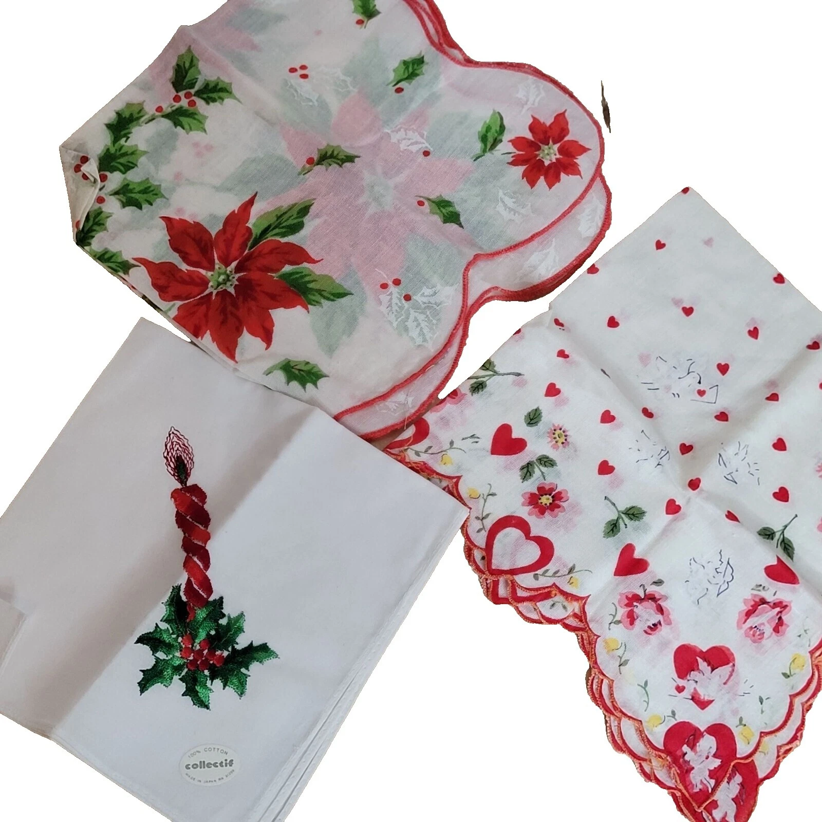 Fabric Holiday Vintage Plain & Solid Handkerchiefs