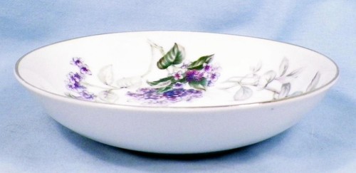 4 Sone China Lilac Bowls Fruit Dessert Porcelain Gold Trim Purple Lilacs Japan D - Picture 4 of 6