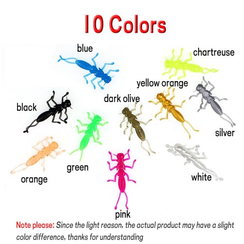 20PCS Soft Insect Stonefly Nymph para trucha Bluegill Perch Creek Señuelo de pesca - Imagen 3 de 16