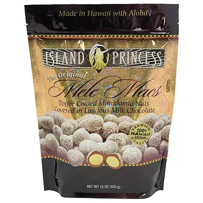 Island Princess Mele Macs Toffee Chocolate Macadamia Nuts 15oz | eBay
