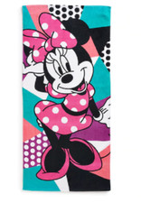 Disney Minnie Mouse Multi Color Beach Towel by Jumping Beans 28'' x 58'' NWT