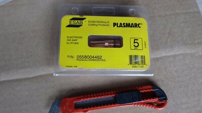 5 PACK New ESAB Plasmarc 0558004462 400amp Electrode PT-600 0558002516UL