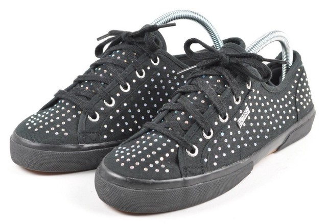 rhinestone canvas shoes