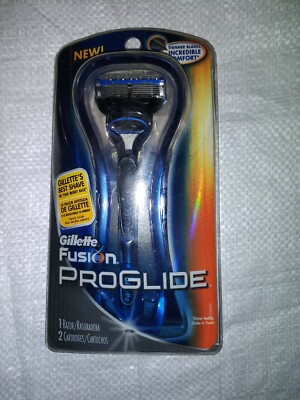 Gillette Fusion Proglide Razors (with 1 razor 2 cartridges ) New in Package 