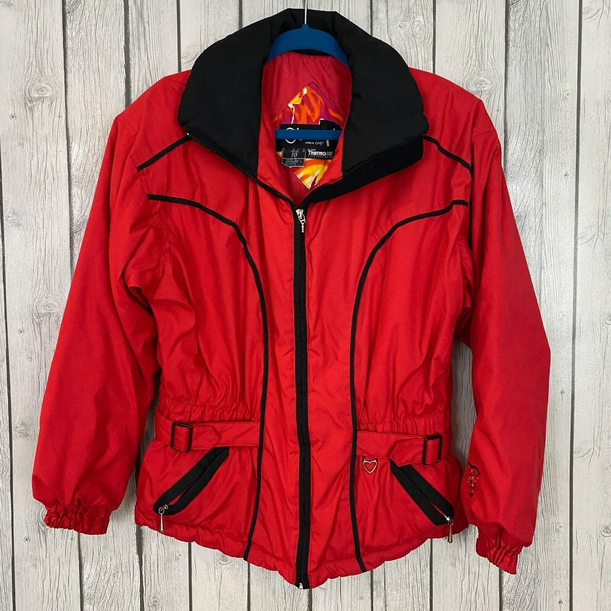 Veste De Ski Vintage OberMeyer Taille 6 Femme - Doudoune Multicolore, Style Années 80/90