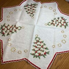 Handmade - Table Topper  Doily - Christmas