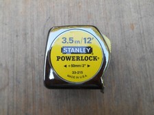 STANLEY PowerLock Tape Rule Metric cm 1/2" x 12'/3.5m Model 33-215
