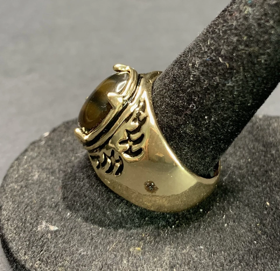 Anillo Antiguo Vintage Estate Tono Oro Estrás - Talla 7.5 Foto 4 de 4