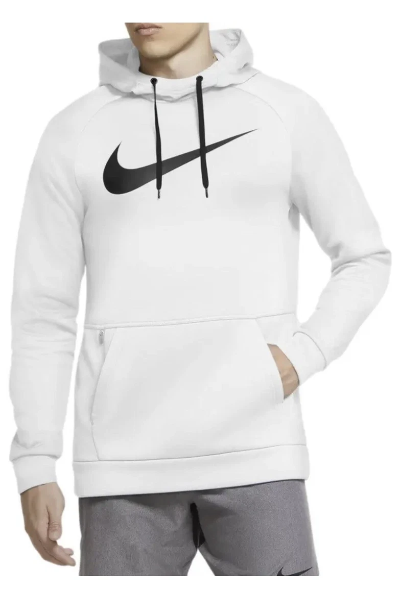 NWT Nike Therma Fit Swoosh Hoodie Pullover White Men s Medium