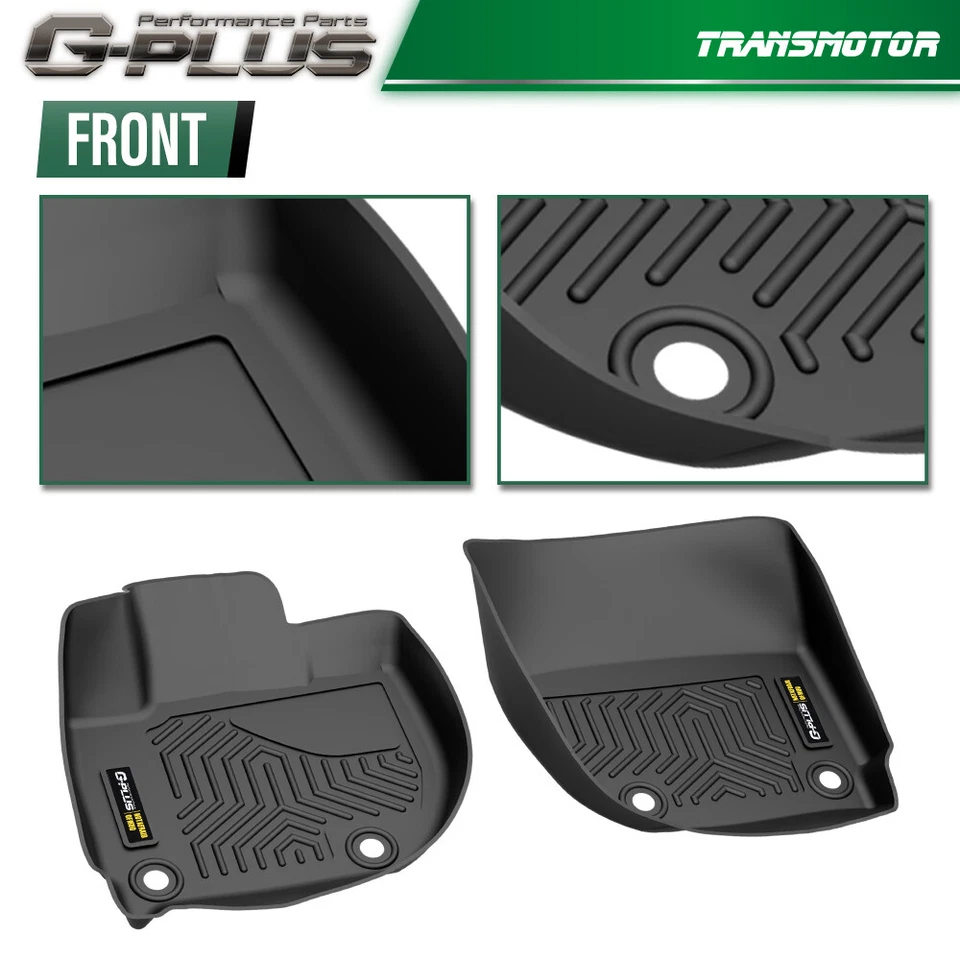 Fit For 2015-2020 Honda Fit All Weather 3D TPE Floor Mats 1st & 2nd Rows Liners - Image 3 of 4