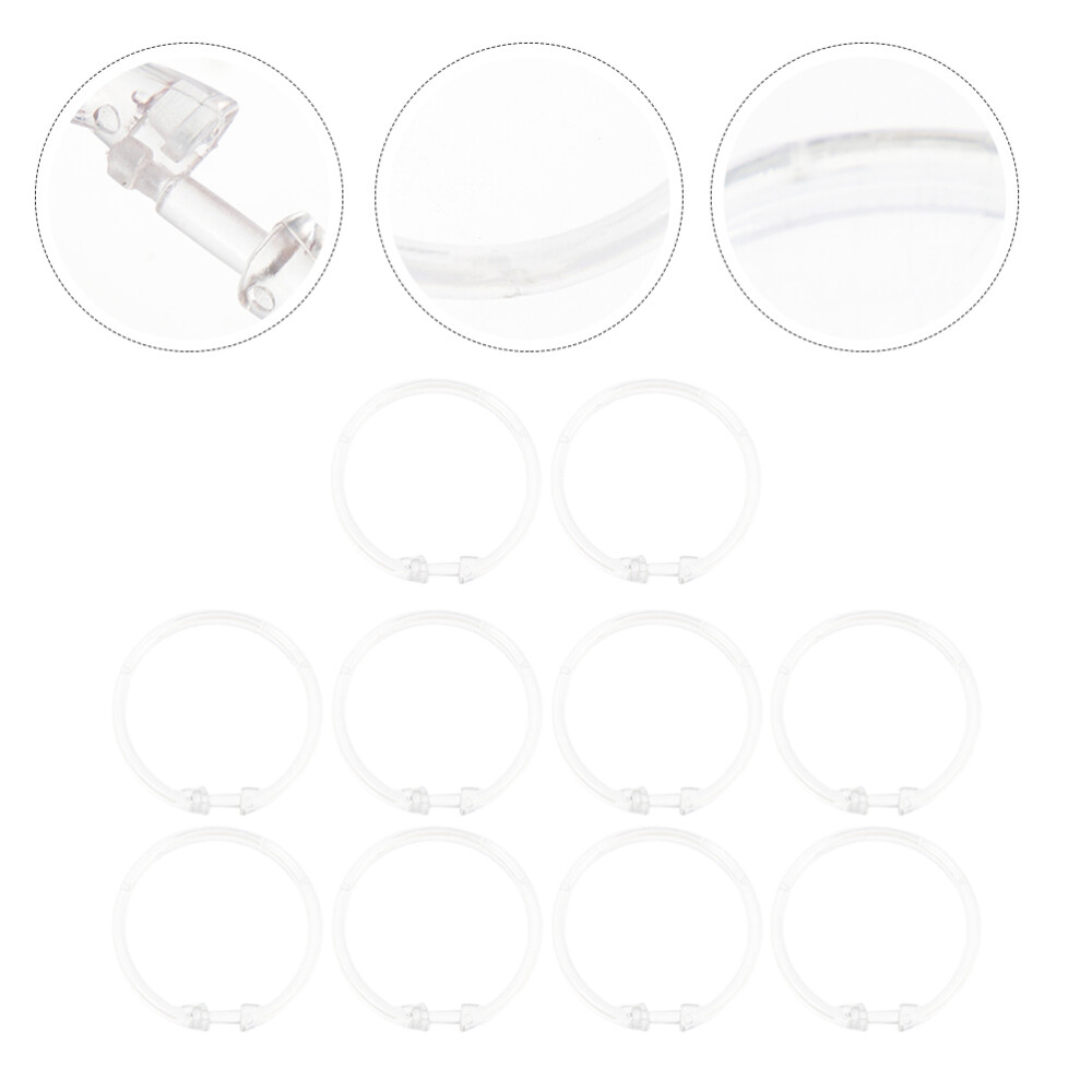 Acrylic Shower Curtain Rings 10pcs Transparent Hanging Hooks eBay