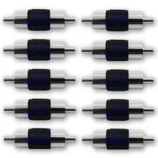 10X RCA/Phono Audio/Video Male to Male Connector/Coupler Gender Changer LOT