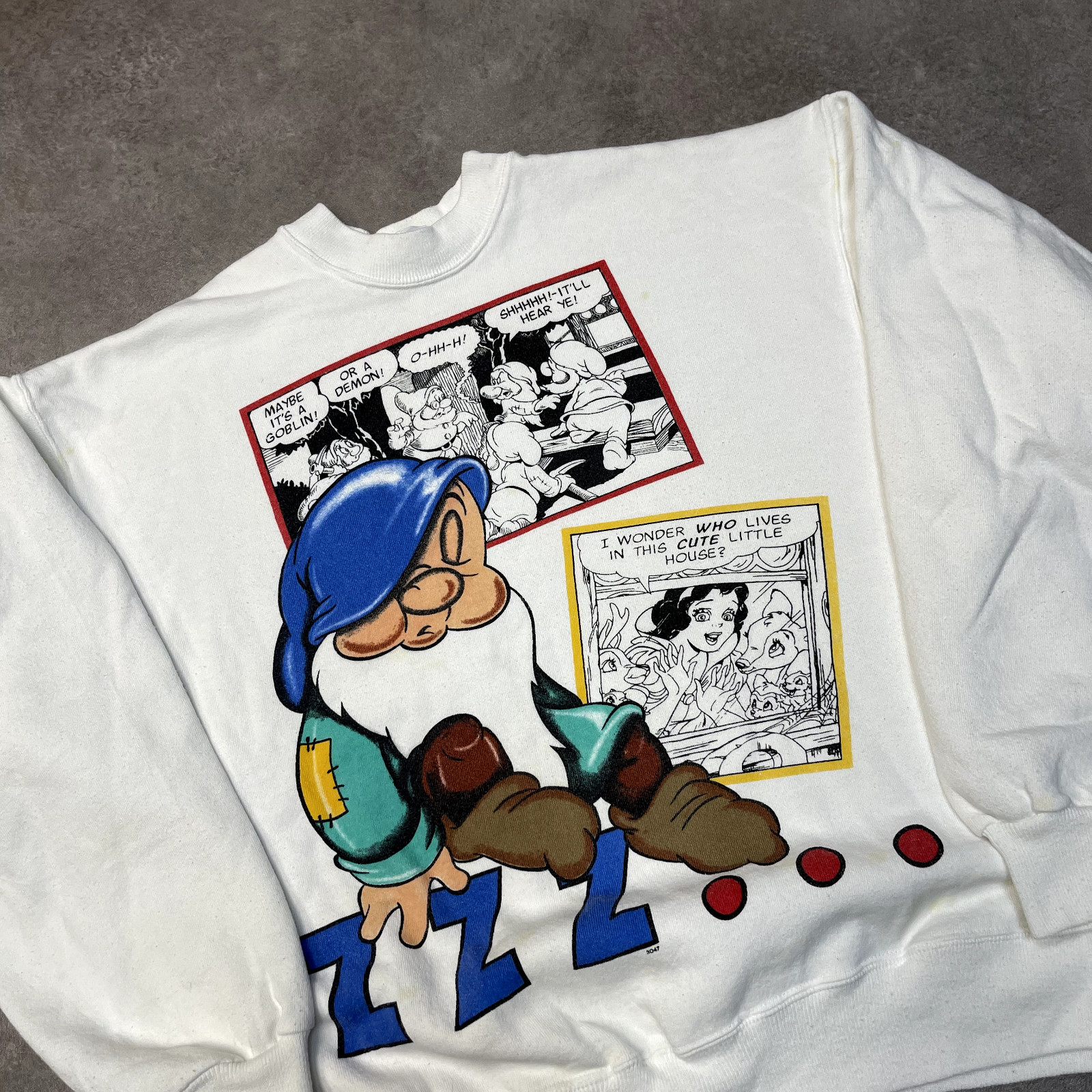Walt Disney Sweatshirt Womens SnowWhite Graphic Crew Neck Jumper, White, Small image 3