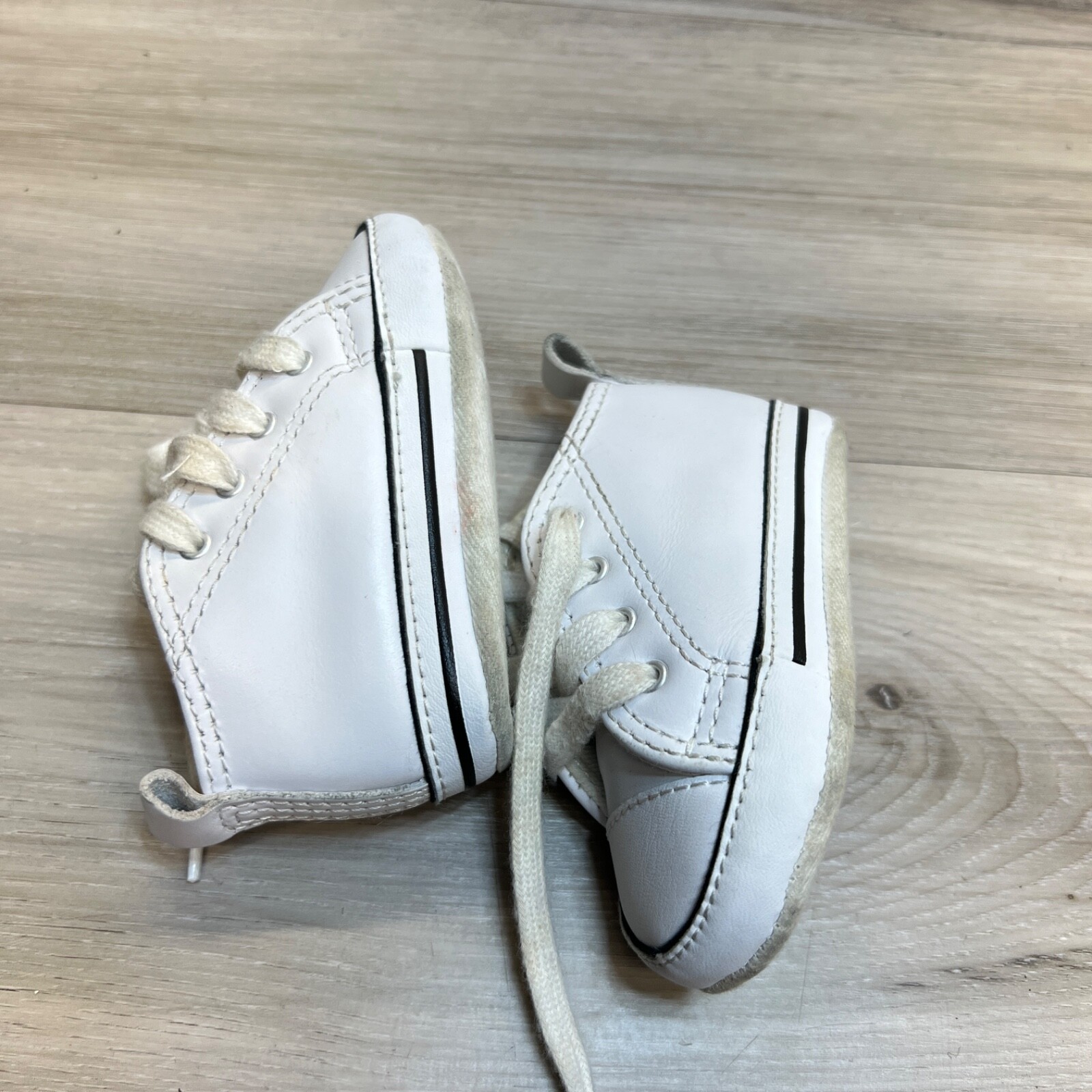 PONY Scarpe bambino Converse all star taglia 2 EU 18 bianche alte culla