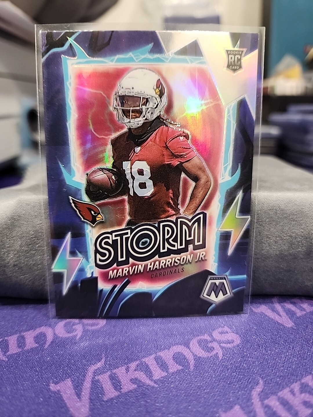 2024 Panini Mosaic - Storm Silver Prizm #11 Marvin Harrison Jr. (RC)