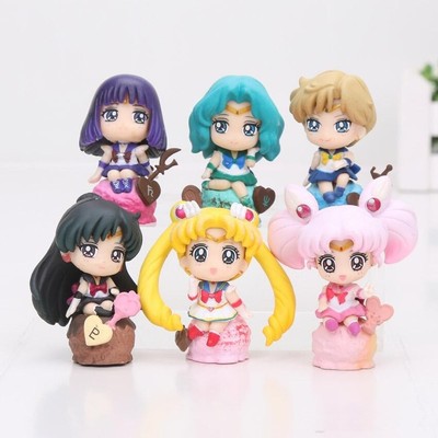 Sailor Moon Tsukino Usagi 6 Pcs Set 4'' Figures Ice Cream Party Cake Toppers