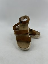 Art Class Girls Agatha Espadrille Sandal Cognac Ankle Strap Buckle Size 4