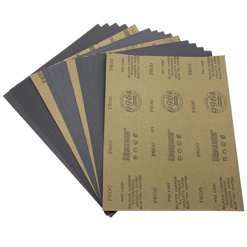 FELIXLEO Schleifpapier Schleifpapier Set 72 Stück 23x9cm Körnung 400-3000 Nass Trocken Holz, (1 St