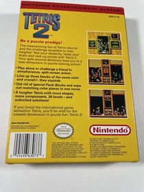NES Tetris 2 Video Game In Box Manual 1993 Nintendo Collectible Vtg Preowned