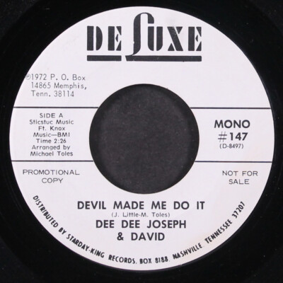 DEE DEE & DAVID JOSEPH: city called loneliville / devil made me do it ...