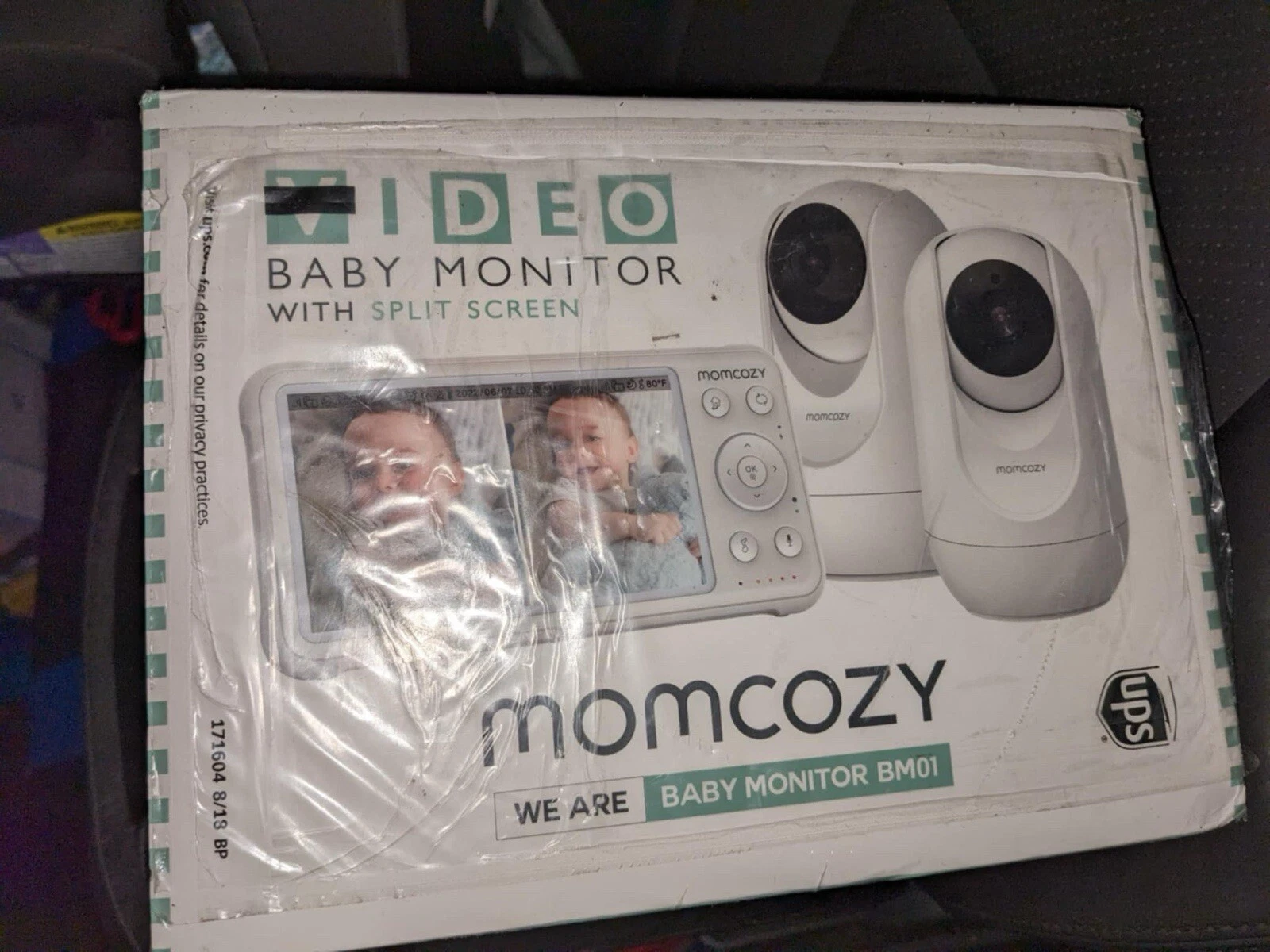 Momcozy BM01 White Night Vision Portable Split Screen Video Baby Monitor