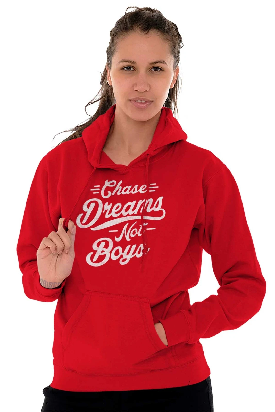 Felpa con cappuccio divertente San Valentino Chase Dreams non ragazzo donna