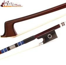 Meister Antik Pernambuco Geigenbogen 4/4 Steif Ebenholz Ring Frosch Silber Teil Steif